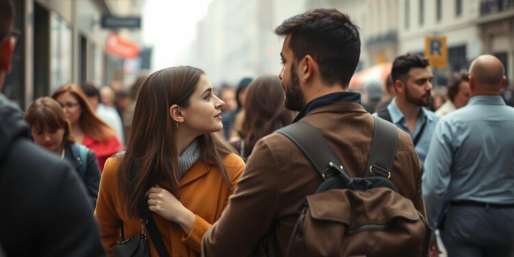 strangers passing by